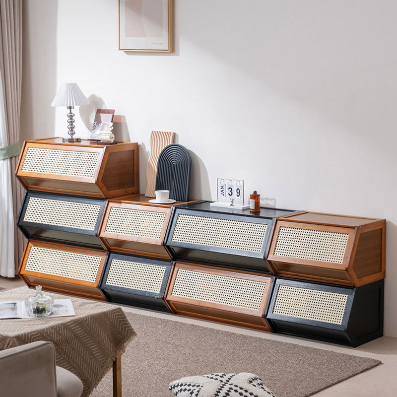 Multi-Function Stackable Storage Cabinet: Strong Load-Bearing & Dust-Proof Design