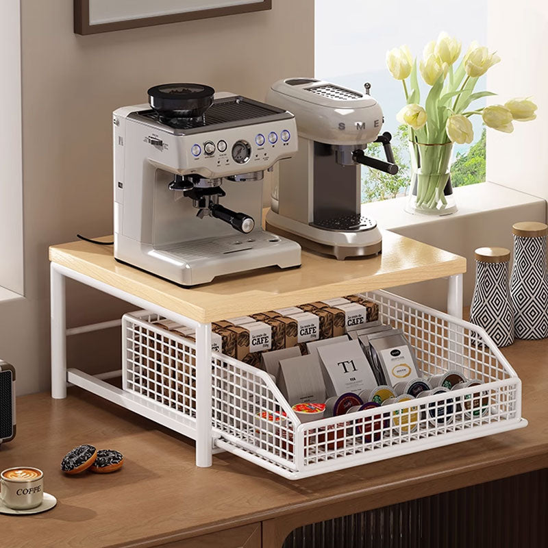 Iron Pull-Out Desktop Storage Basket: Perfect for organizing spices, snacks or cooking tools