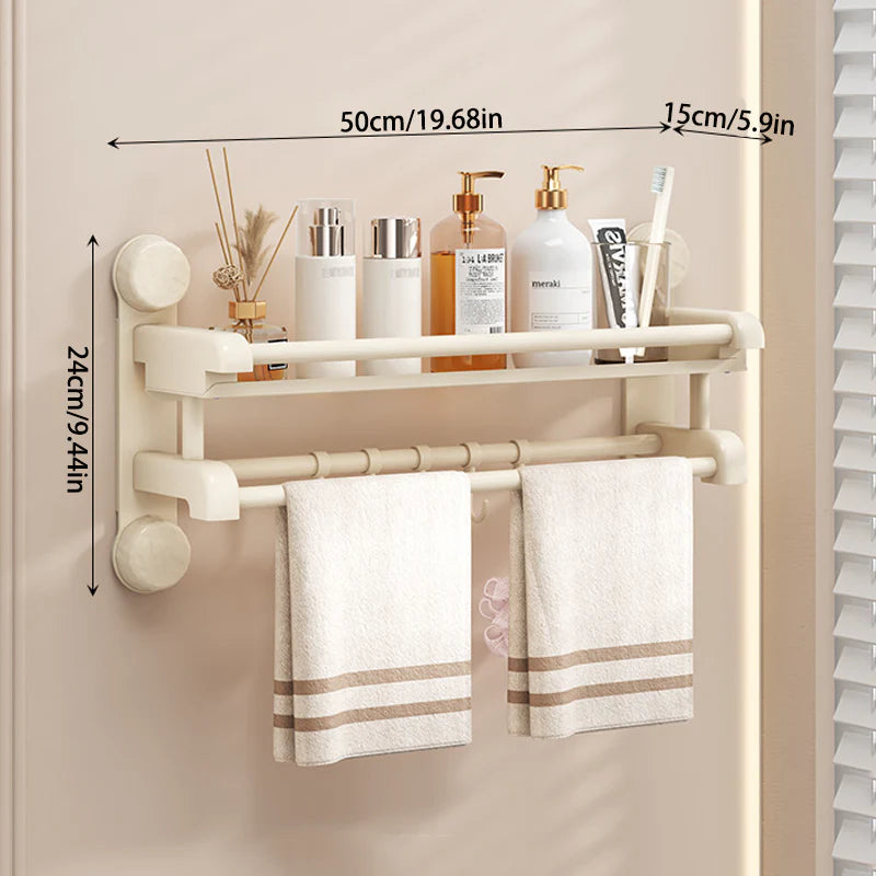 No-Drill Suction Storage Rack – Heavy-Duty & Stainless Steel