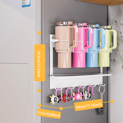 Magnetic Multi-Function Storage Shelf – Strong Load-Bearing & Built-in Hooks