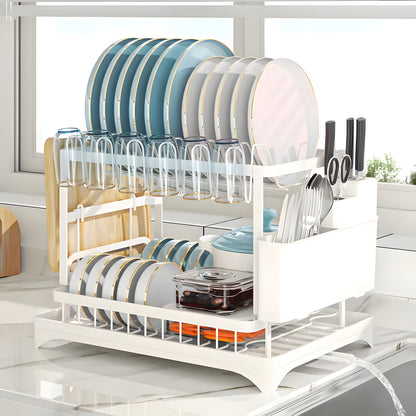 Dual-Tier Large-Capacity Dish Drying Rack