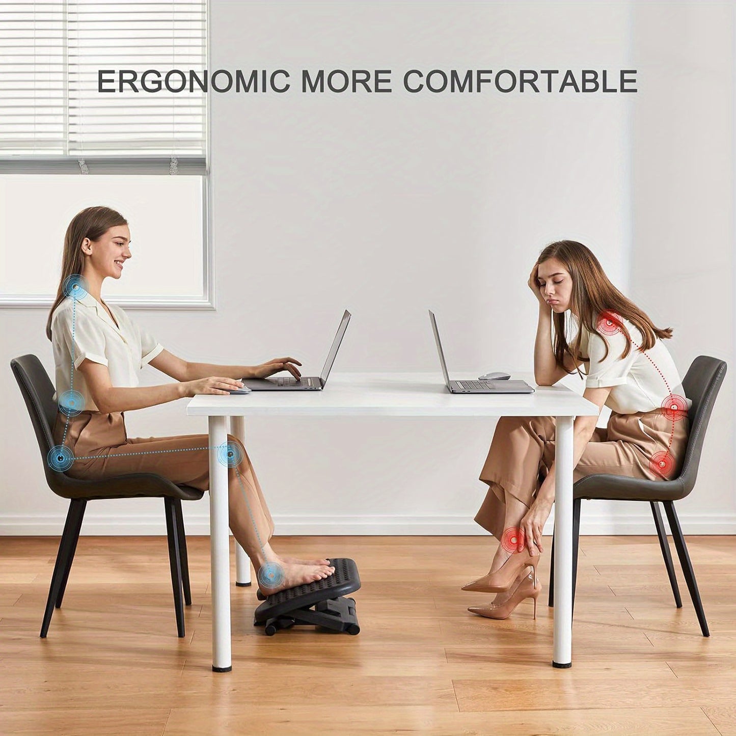 Ergonomic Adjustable Under Desk Footrest – Ultimate Comfort Support