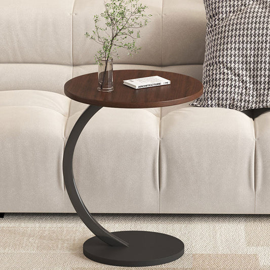 Modern Luxury C-Shaped Iron Side Table – Compact & Easy to Move