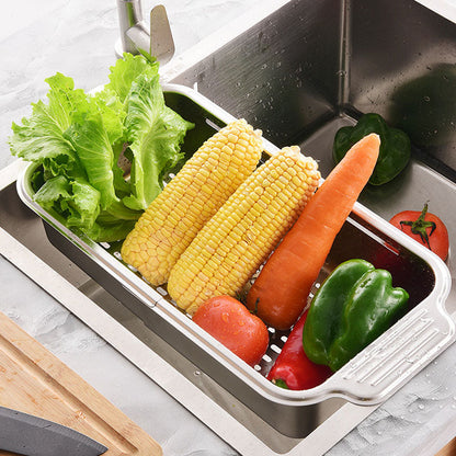 Telescopic Stainless Steel Sink Strainer Basket: Space-Saving & Fast Drain