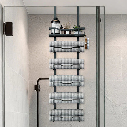 No-Drill Over-the-Door Towel Iron Rack – Convenient and Space-Saving