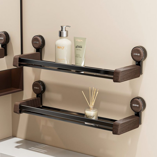 No-Drill Bathroom Storage Rack – Strong Suction Hold & Large Capacity