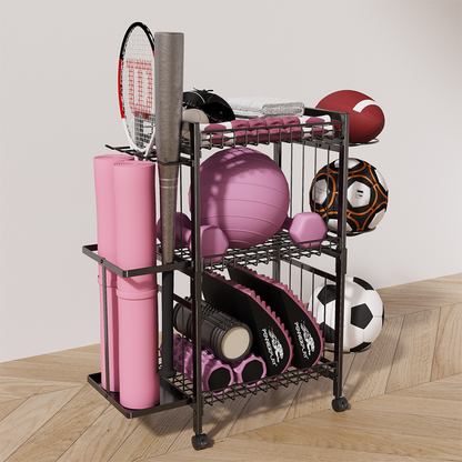 Sports Gear Organizer Rack – Heavy-Duty, Space-Saving Large Capacity