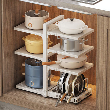 Adjustable Kitchen Pot Storage Rack – Strong Load-Bearing & Detachable