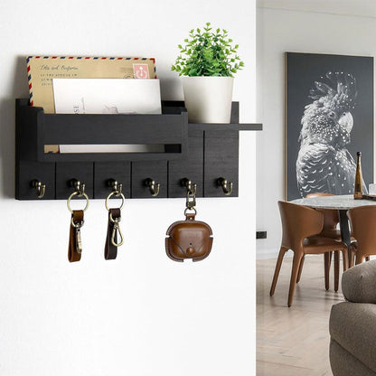 Wooden Envelope-Style Key Holder: Wall-Mounted & Space-Saving