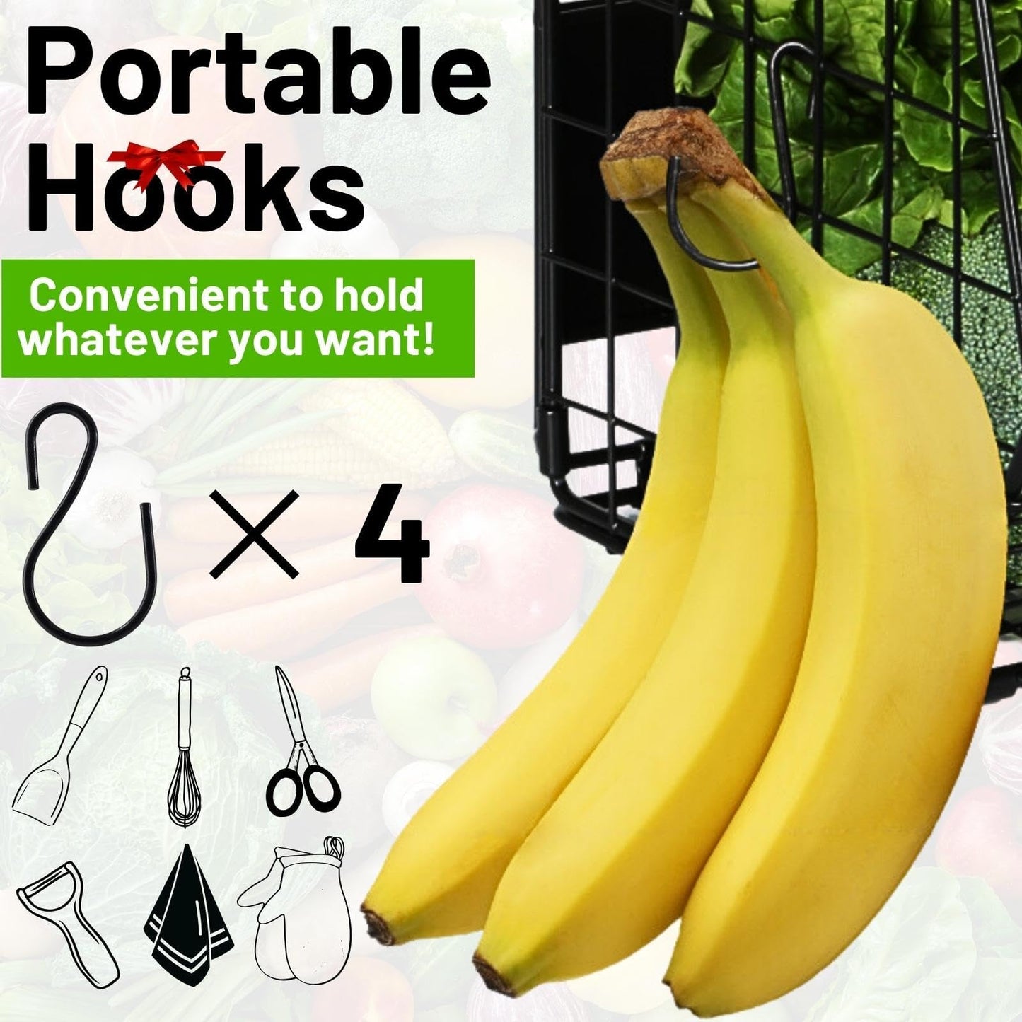 Magnetic Shelf for Fridge with Wood