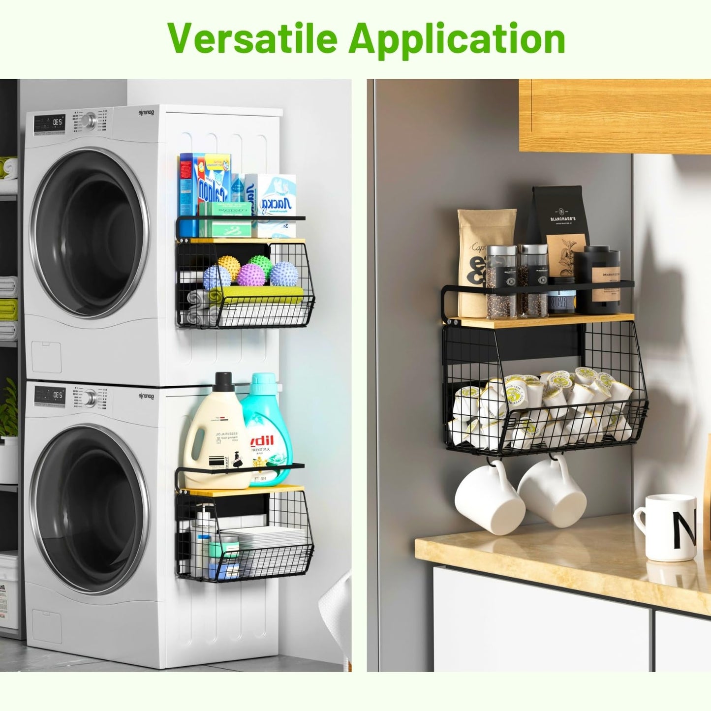 Magnetic Shelf for Fridge with Wood