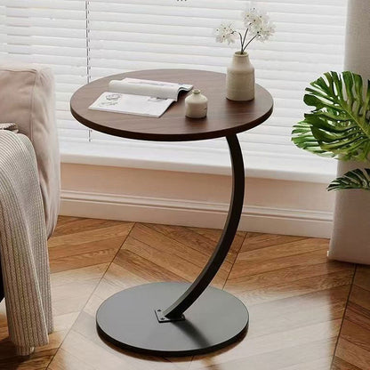 Modern Luxury C-Shaped Iron Side Table – Compact & Easy to Move