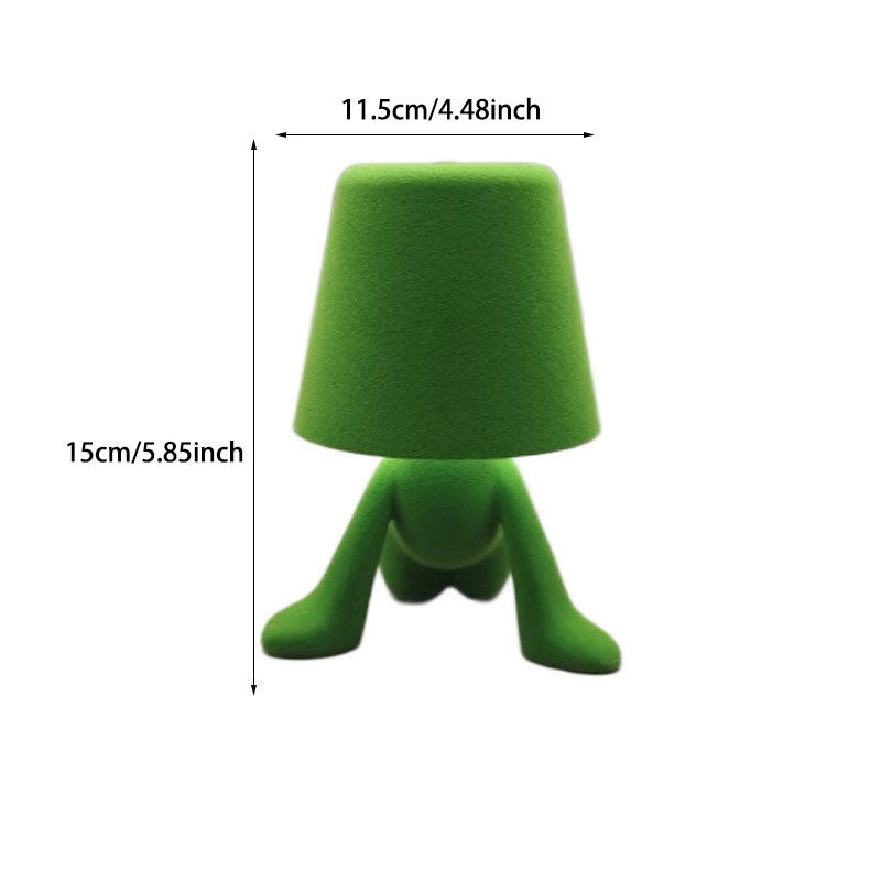 Creative Velvet Figurine Table Lamp – 3-Color Dimmable Lighting