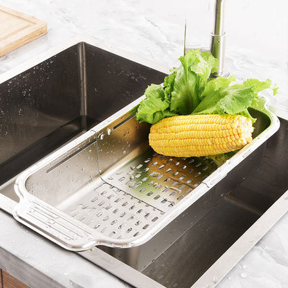 Telescopic Stainless Steel Sink Strainer Basket: Space-Saving & Fast Drain