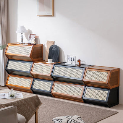 Multi-Function Stackable Storage Cabinet: Strong Load-Bearing & Dust-Proof Design