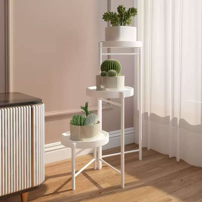 Modern Foldable Iron Plant Stand – Floor-Standing Design