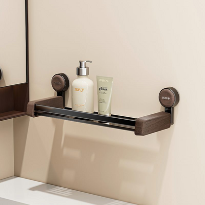 No-Drill Bathroom Storage Rack – Strong Suction Hold & Large Capacity