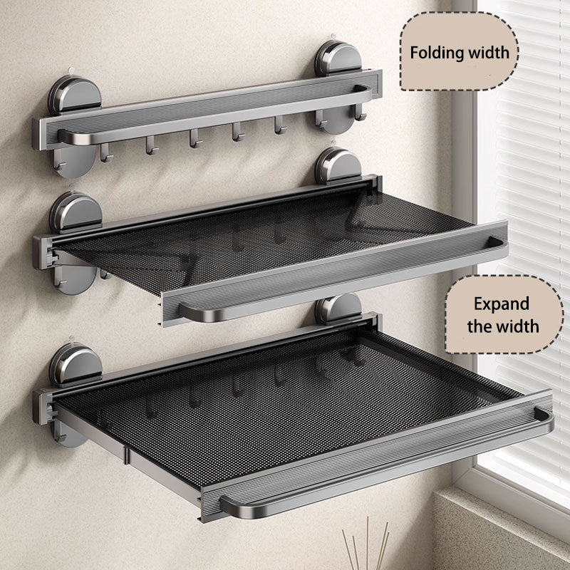 No-Drill Suction Foldable Drying Net: Strong Hold, Space-Saving Design