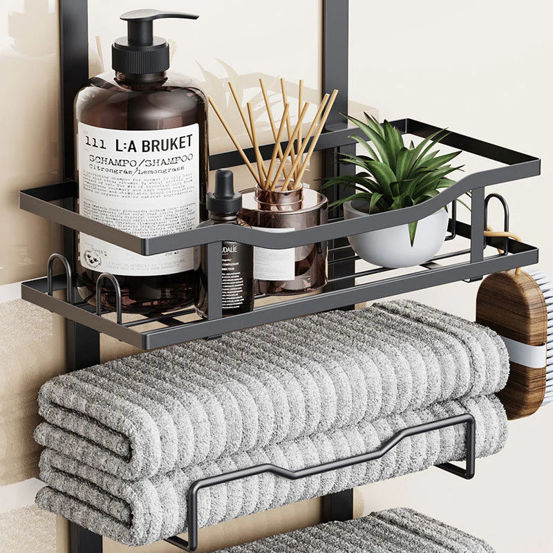 No-Drill Over-the-Door Towel Iron Rack – Convenient and Space-Saving
