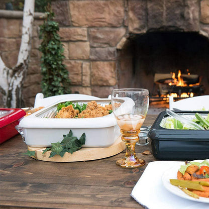 2 in 1 Foil Tray Food Storage Box: Quick Access, Fresh-Keeping Design