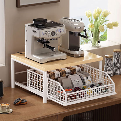 Iron Pull-Out Desktop Storage Basket: Perfect for organizing spices, snacks or cooking tools