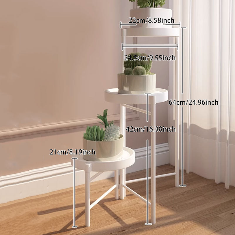 Modern Foldable Iron Plant Stand – Floor-Standing Design