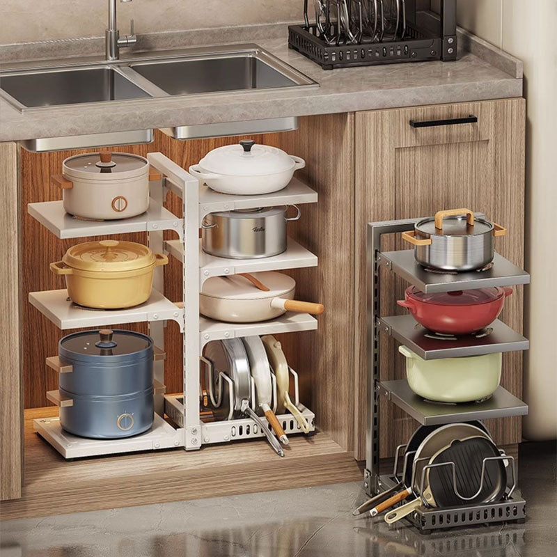 Adjustable Kitchen Pot Storage Rack – Strong Load-Bearing & Detachable