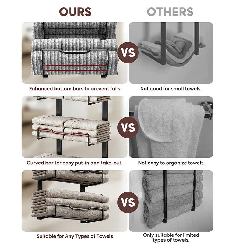 No-Drill Over-the-Door Towel Iron Rack – Convenient and Space-Saving