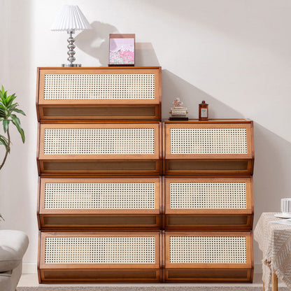Multi-Function Stackable Storage Cabinet: Strong Load-Bearing & Dust-Proof Design