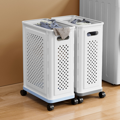 Foldable Laundry Basket – Large Capacity, Rolling Wheels