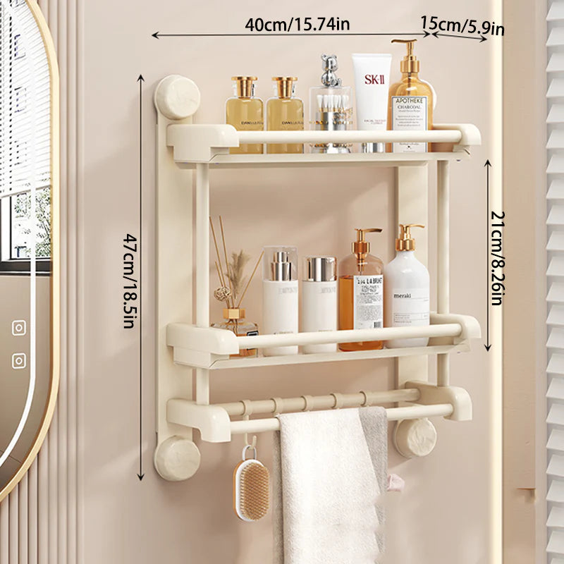 No-Drill Suction Storage Rack – Heavy-Duty & Stainless Steel