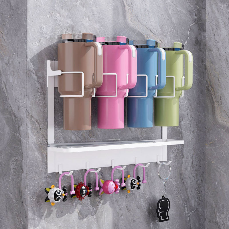 Magnetic Multi-Function Storage Shelf – Strong Load-Bearing & Built-in Hooks