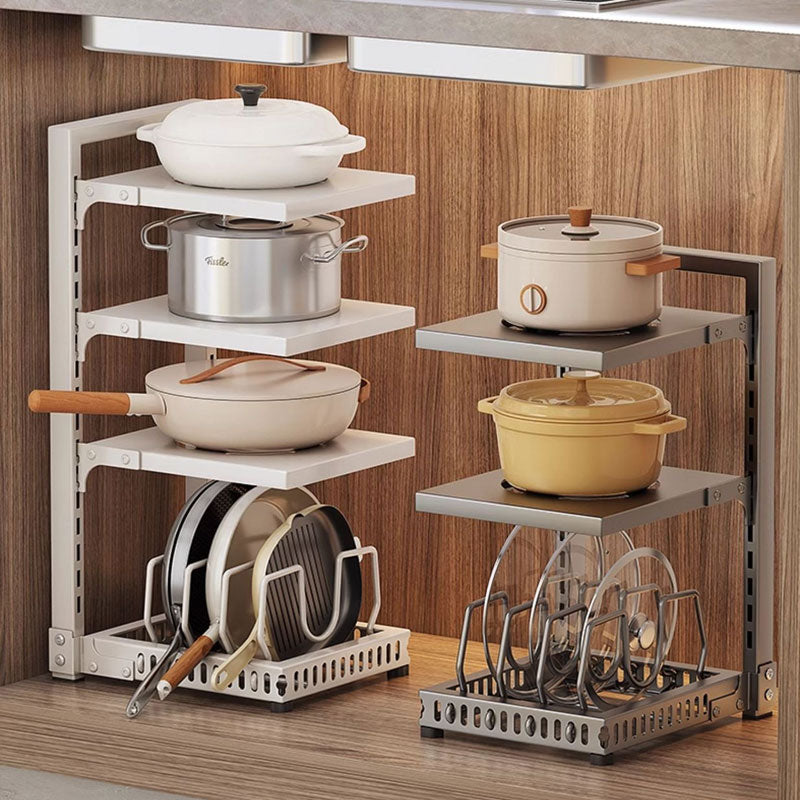 Adjustable Kitchen Pot Storage Rack – Strong Load-Bearing & Detachable