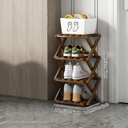 Wooden Collapsible Shoe Shelf: Space-Saving & Practical Design