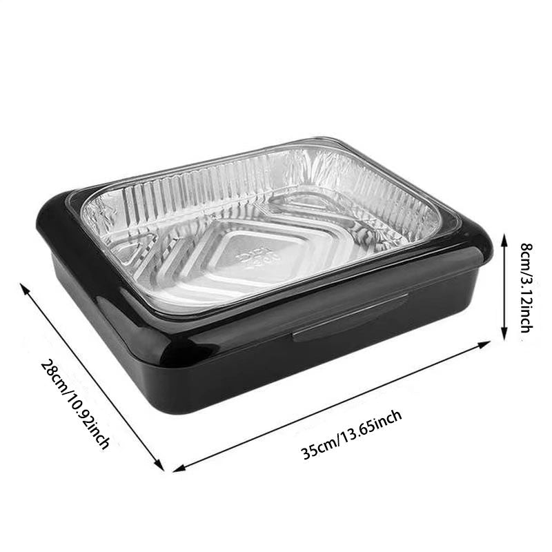 2 in 1 Foil Tray Food Storage Box: Quick Access, Fresh-Keeping Design