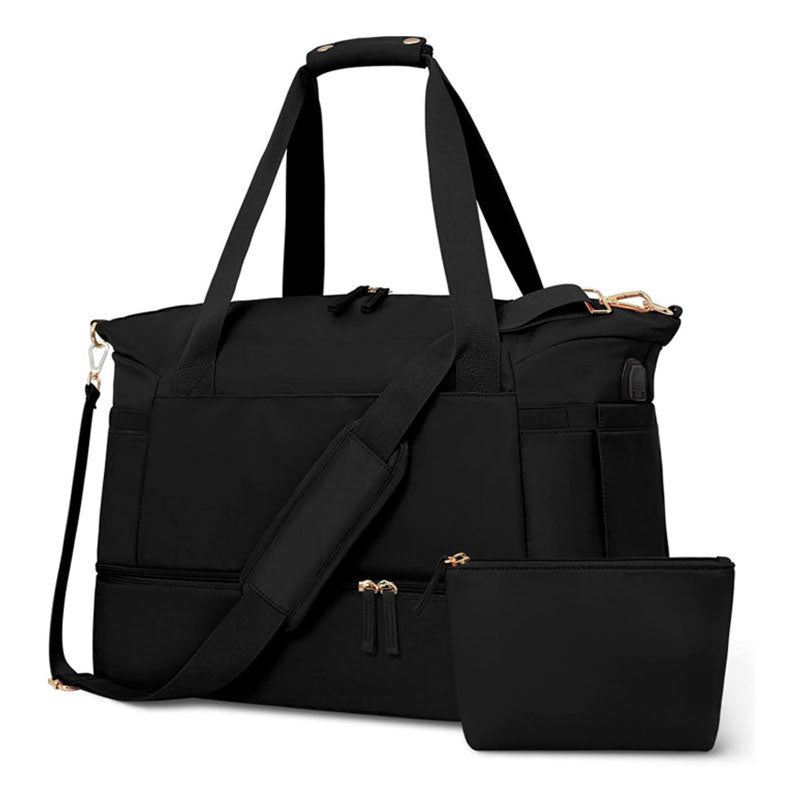 Large Capacity Crossbody Gym Bag: USB Charging Port Design, Wet-Dry Separation