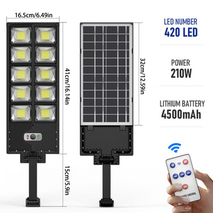 Solar Powered Light – 3 Lighting Modes, Remote Control