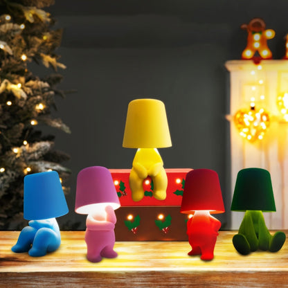 Creative Velvet Figurine Table Lamp – 3-Color Dimmable Lighting