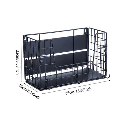 Magnetic Multi-Function Storage Shelf – Strong Load-Bearing & Built-in Hooks