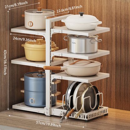 Adjustable Kitchen Pot Storage Rack – Strong Load-Bearing & Detachable