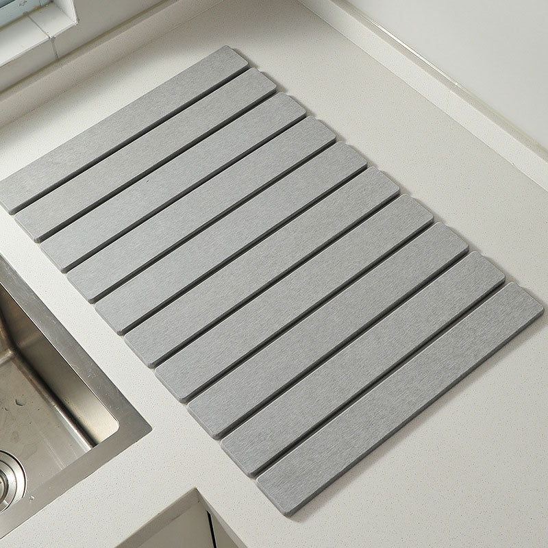 Marble-Style Diatomite Foldable Draining Mat: Quick-Dry, Heat-Resistant & Space-Saving Design