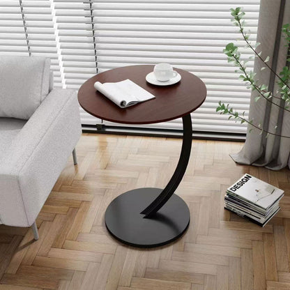 Modern Luxury C-Shaped Iron Side Table – Compact & Easy to Move