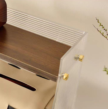 Solid Wood Multi-Tier Trapezoid Cup Rack – Open Design & Natural Grain