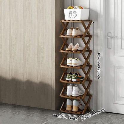 Wooden Collapsible Shoe Shelf: Space-Saving & Practical Design