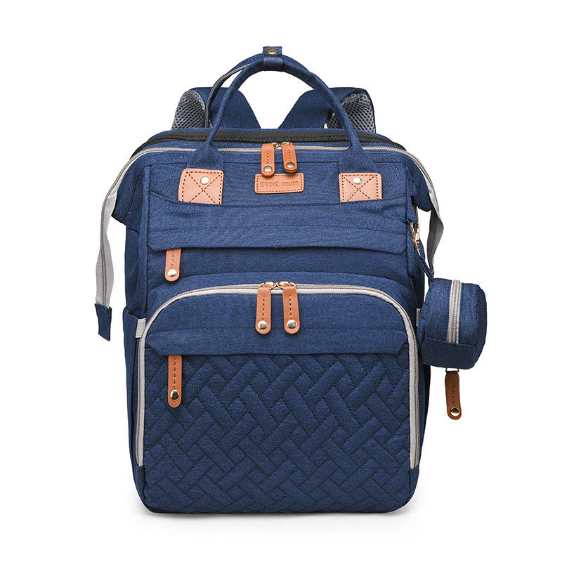 Multi-Function Mommy Backpack with Foldable Baby Bed: On-the-Go Parents