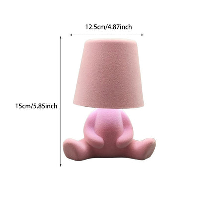 Creative Velvet Figurine Table Lamp – 3-Color Dimmable Lighting