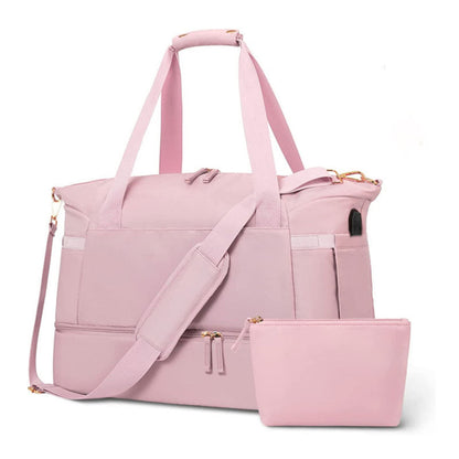 Large Capacity Crossbody Gym Bag: USB Charging Port Design, Wet-Dry Separation