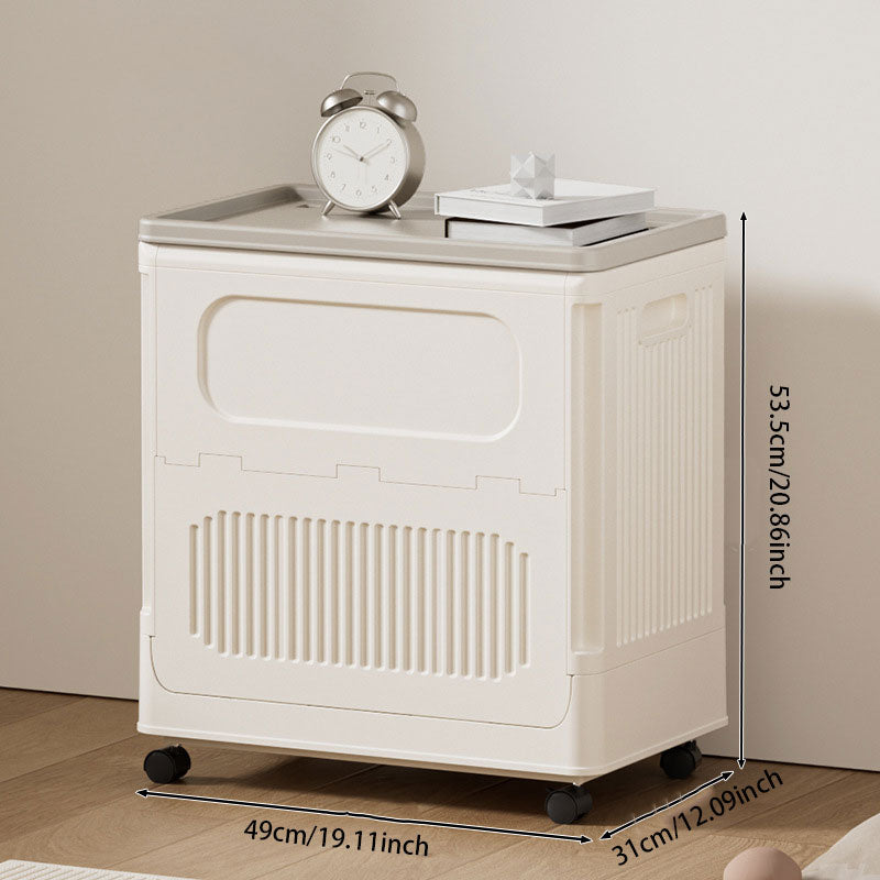Foldable Flip-Top Storage Box – Large Capacity with Wheels